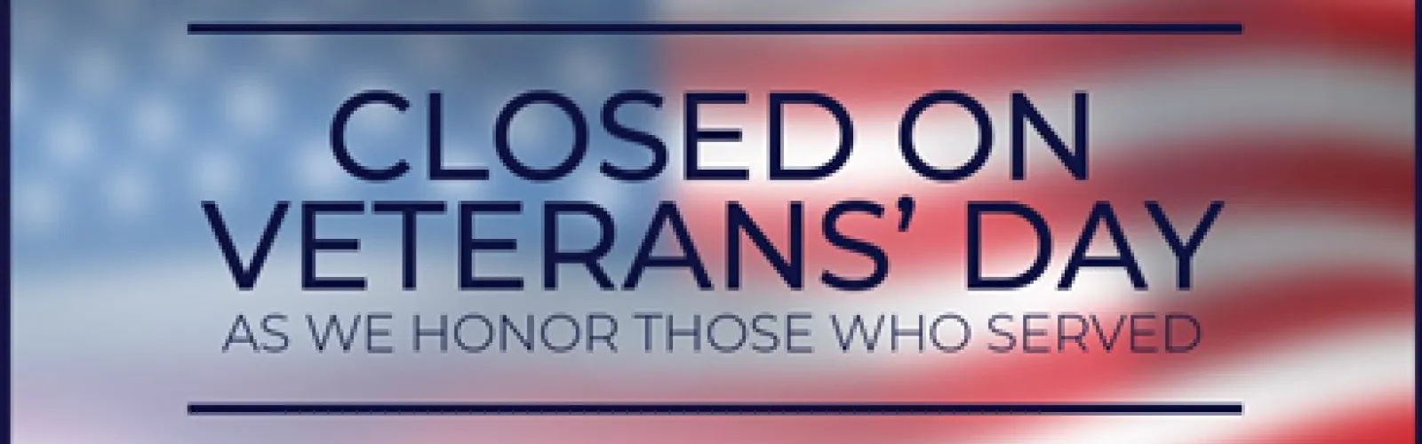 Black letters with blurred US flag in background