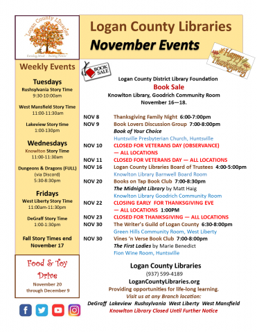 November Calendar of Events