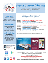 January 2022 Libary Calendar of Events
