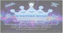 Writers Rule for Middle Schoolers Thursdays at 1:00pm June9-July 28 