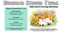 Branch Story Time begins September 21