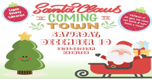 Santa is coming to Knowlton Library December 10, from 10:00-1:00am!