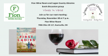 Vines 'n Verse Book Club, Thursday, November 30th at 7:00pm.