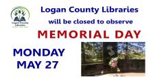 All Library Locations will be closed Monday, May 27, 2024 for Memorial Day.